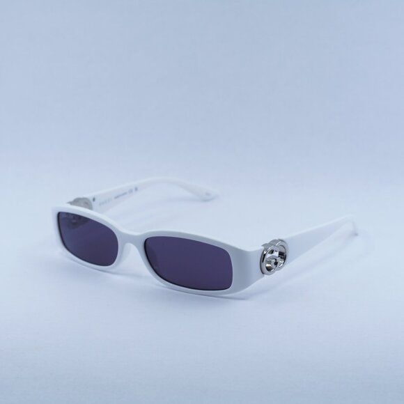 ?️ New Gucci GG1661S 003 Sunglasses - White Frame, Grey Lenses main image 8